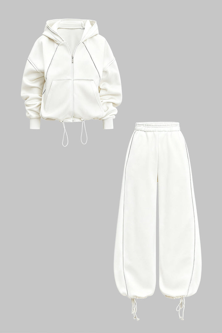 fermuarlı üst ve pantolon takım