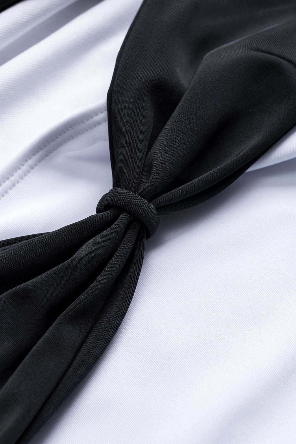 Kontrast Metalik Dekor Büzgülü Kesik Bağcıklı Karın Kontrolü Tek Parça Mayo