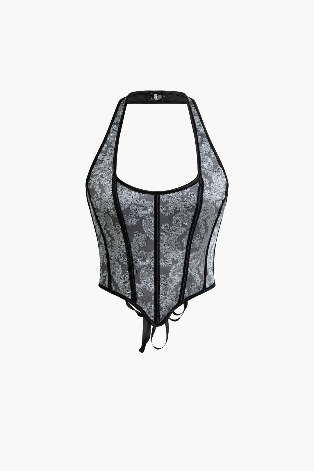 Jakar Bağlamalı Halter Korsaj Üst