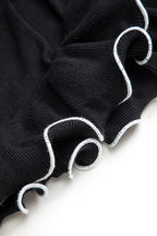 Triko Kontrast Kamçı Dikişli mini Elbise