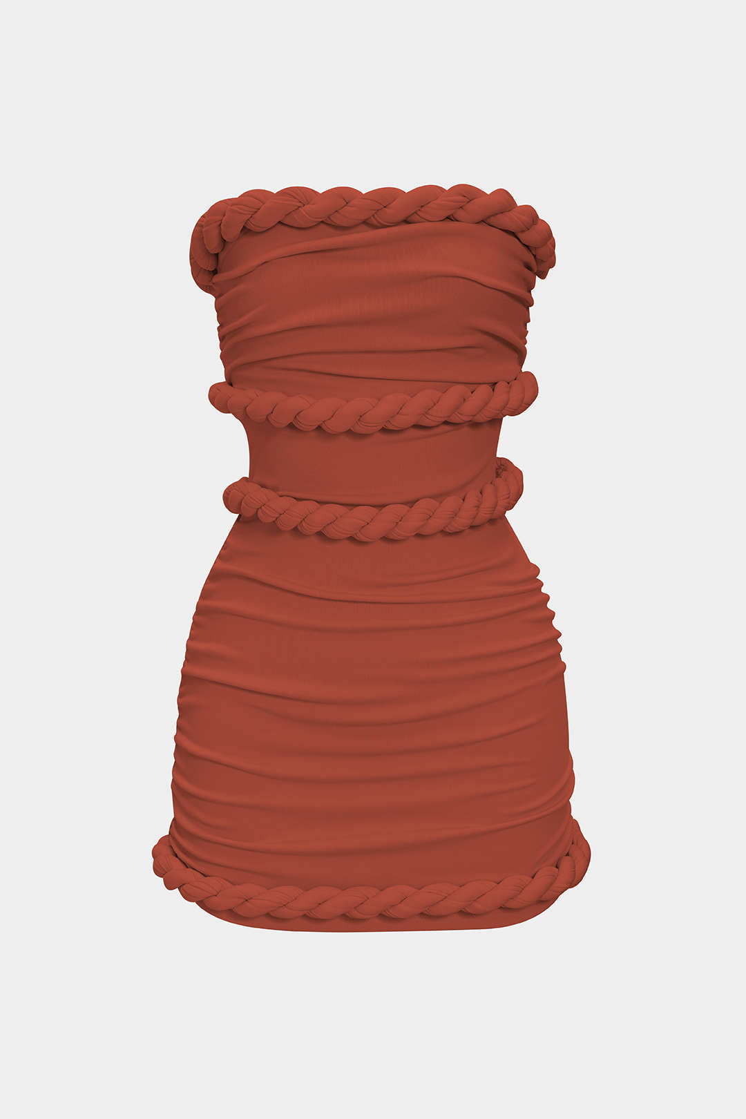 detaylı büzgülü mini elbise