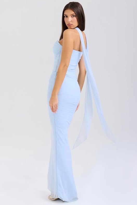 Boynu Bağ Detaylı Drapeli Takım