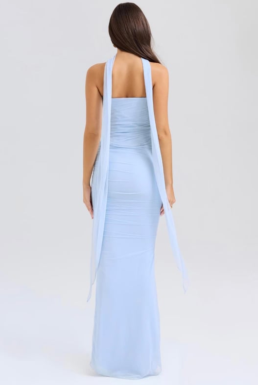 Boynu Bağ Detaylı Drapeli Takım