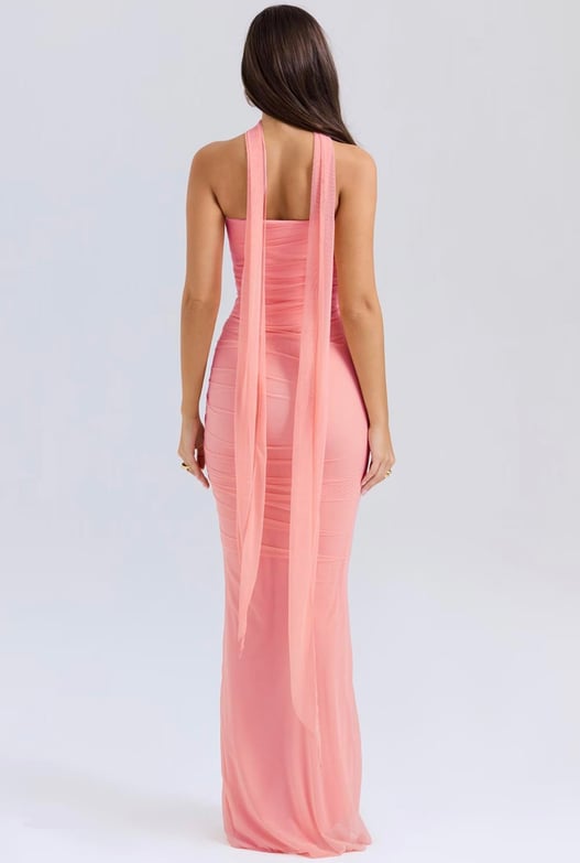 Boynu Bağ Detaylı Drapeli Takım