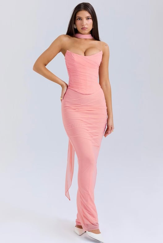 Boynu Bağ Detaylı Drapeli Takım