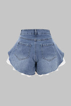 Denim Patchwork Şort