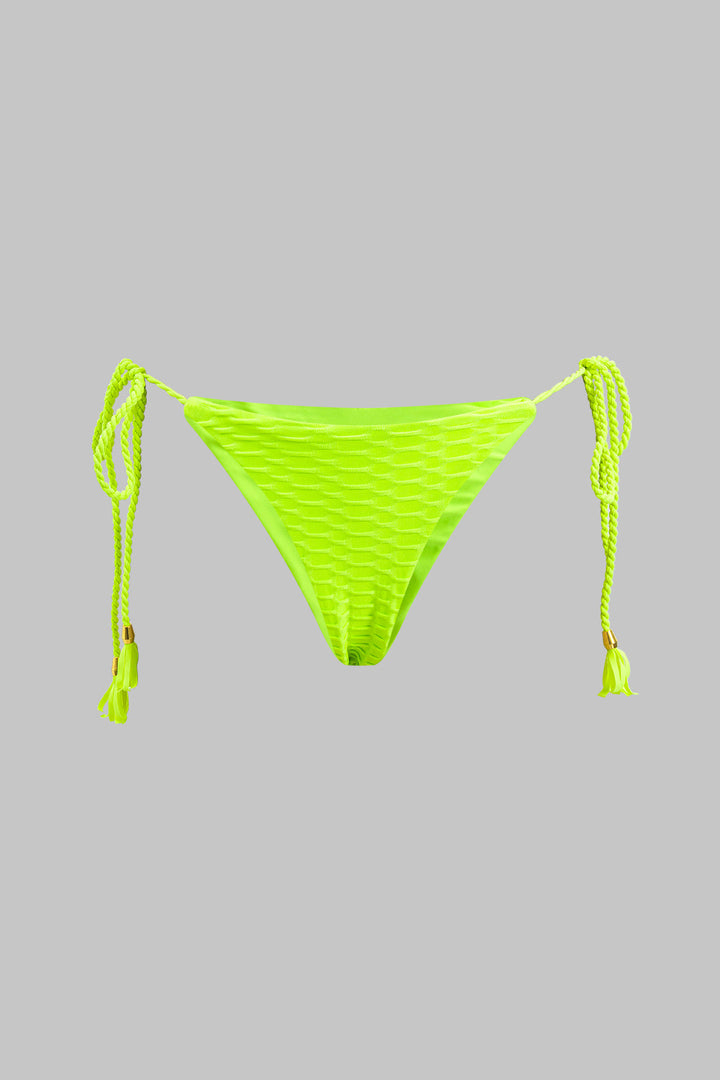Metalik Saçaklı Kıvrımlı Bağlamalı Bikini Takımı