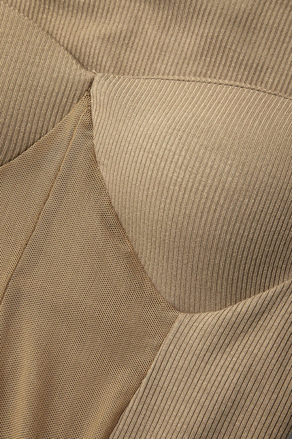 Şeffaf Mesh Patchwork Uzun Kollu Büstiyer Korsaj Üst
