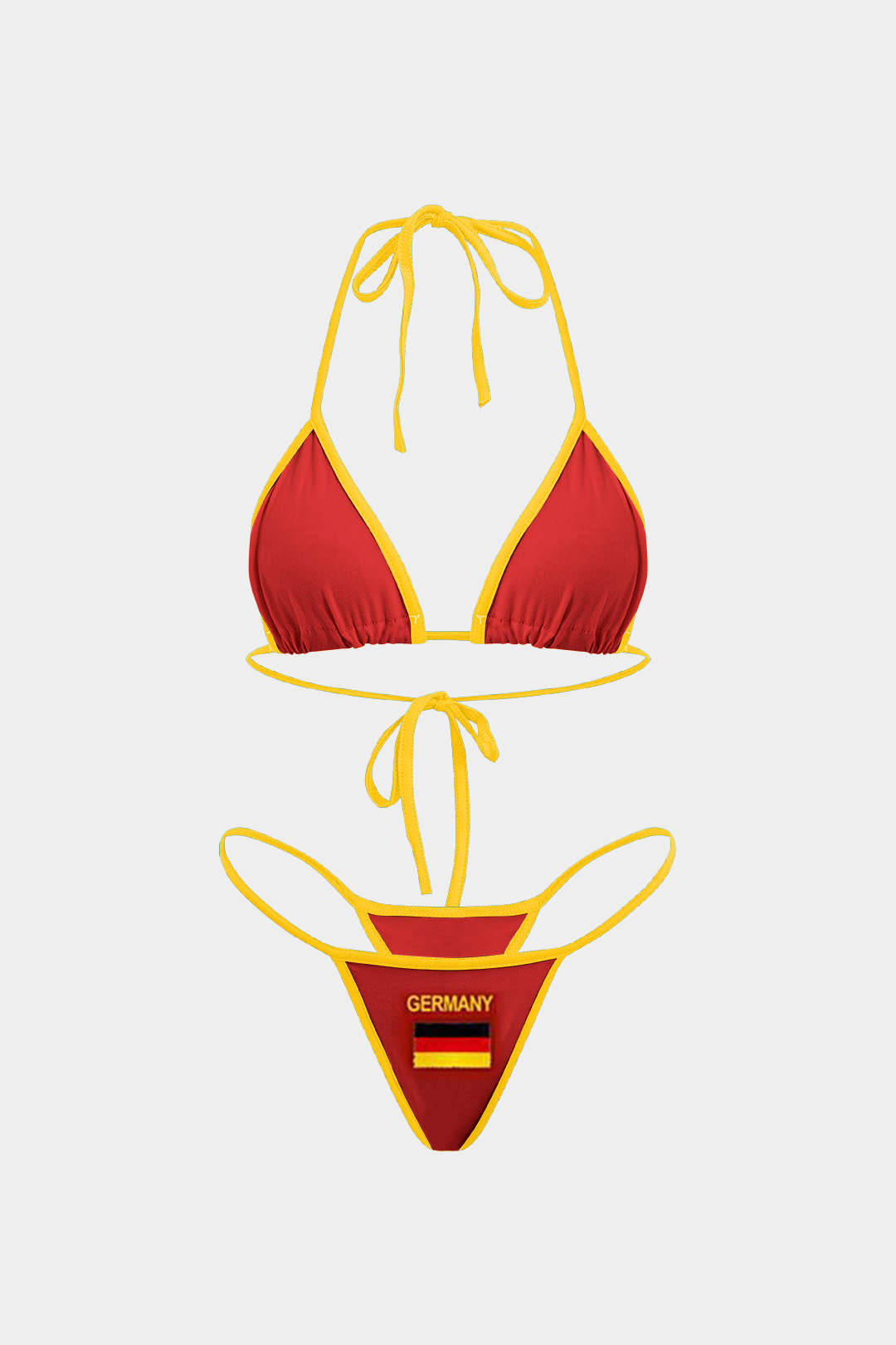 Nakışlı Kontrast Bikini Takımı