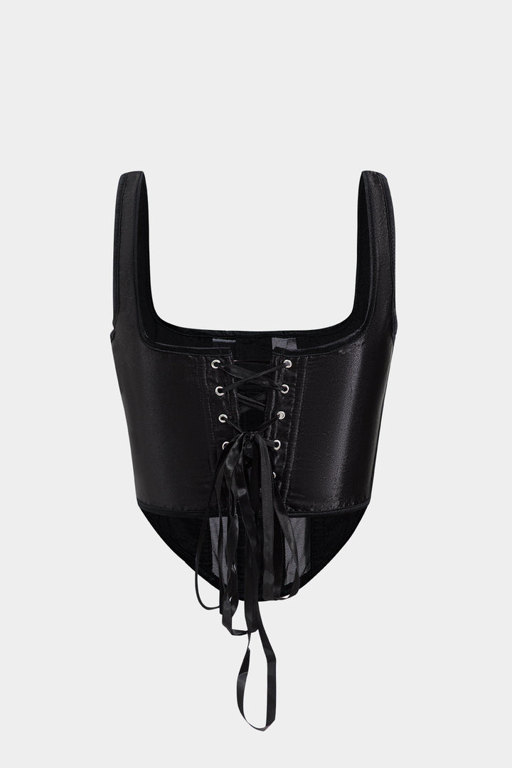 Patchwork Askılı Korsaj Büstiyer