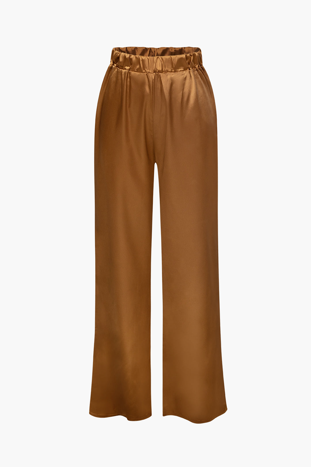 Saphire Saten Düğmeli Gömlek ve Pantolon Takım