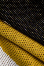 Kontrast Desenli Kazak Asimetrik Uzun Kollu Elbise