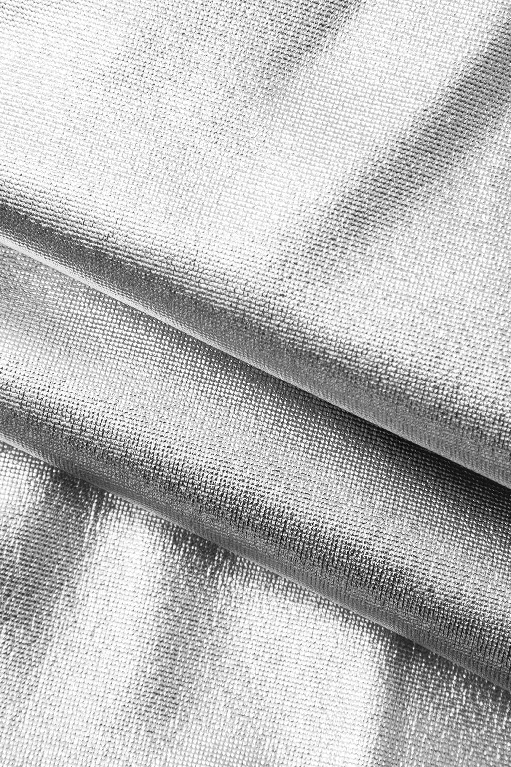 Tummy Control Metalik Yuvarlak Yaka Tek Parça Mayo