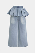 Püsküllü Denim Barrel Kot