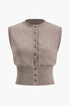 Düğmeli Kazak Tank Top
