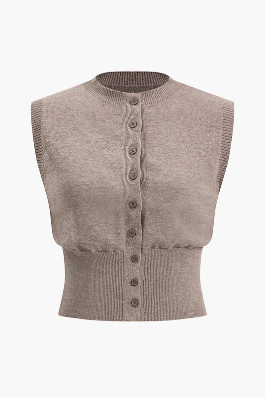 Düğmeli Kazak Tank Top
