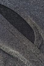 Simli Asimetrik Kesim Uzun Kollu maksi Elbise