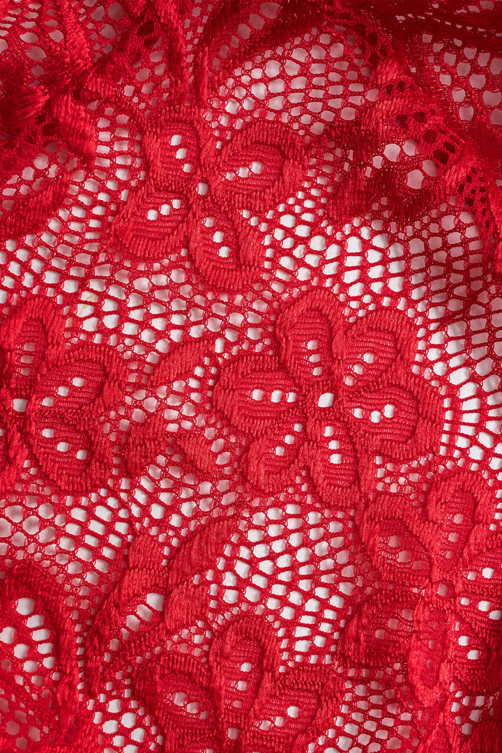 Dantel Burgu Detaylı, Kesik Yeri Olan, Sırtı Açık İç Giyim Garter Seti