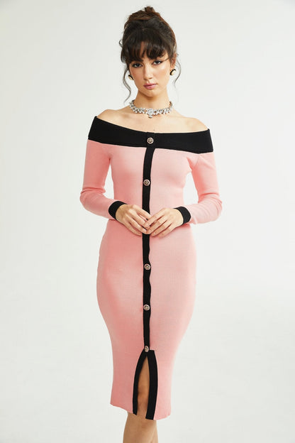 Carine midi elbise