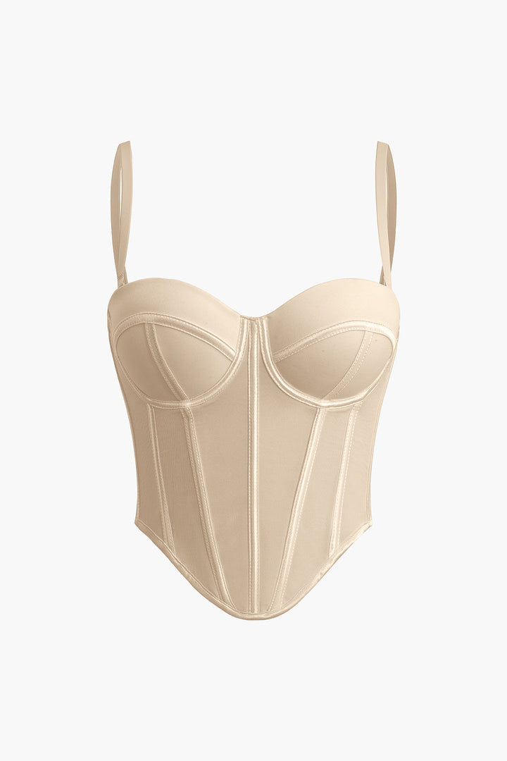 Düz Renk Bustiyer Korseli Üst