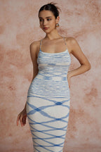 Örgü İçi Kravatlı Midi Elbise