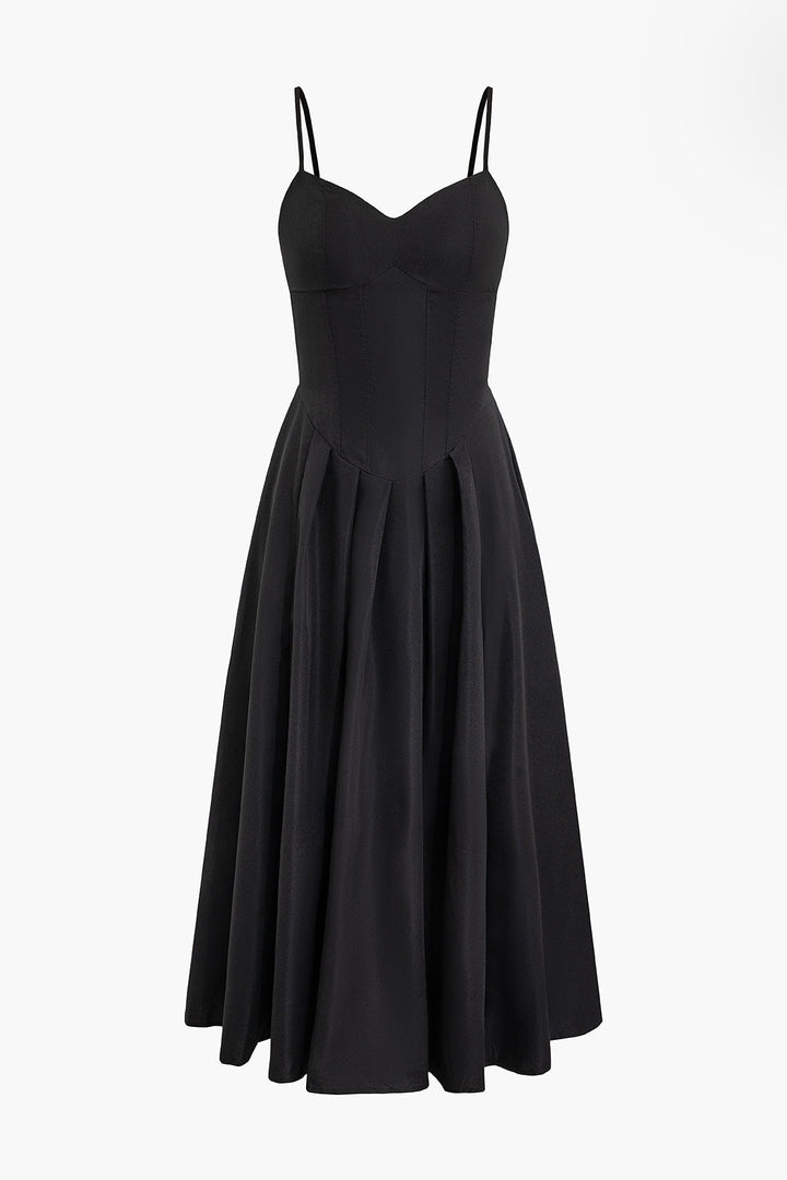 Basic Düz Korse Midi Elbise