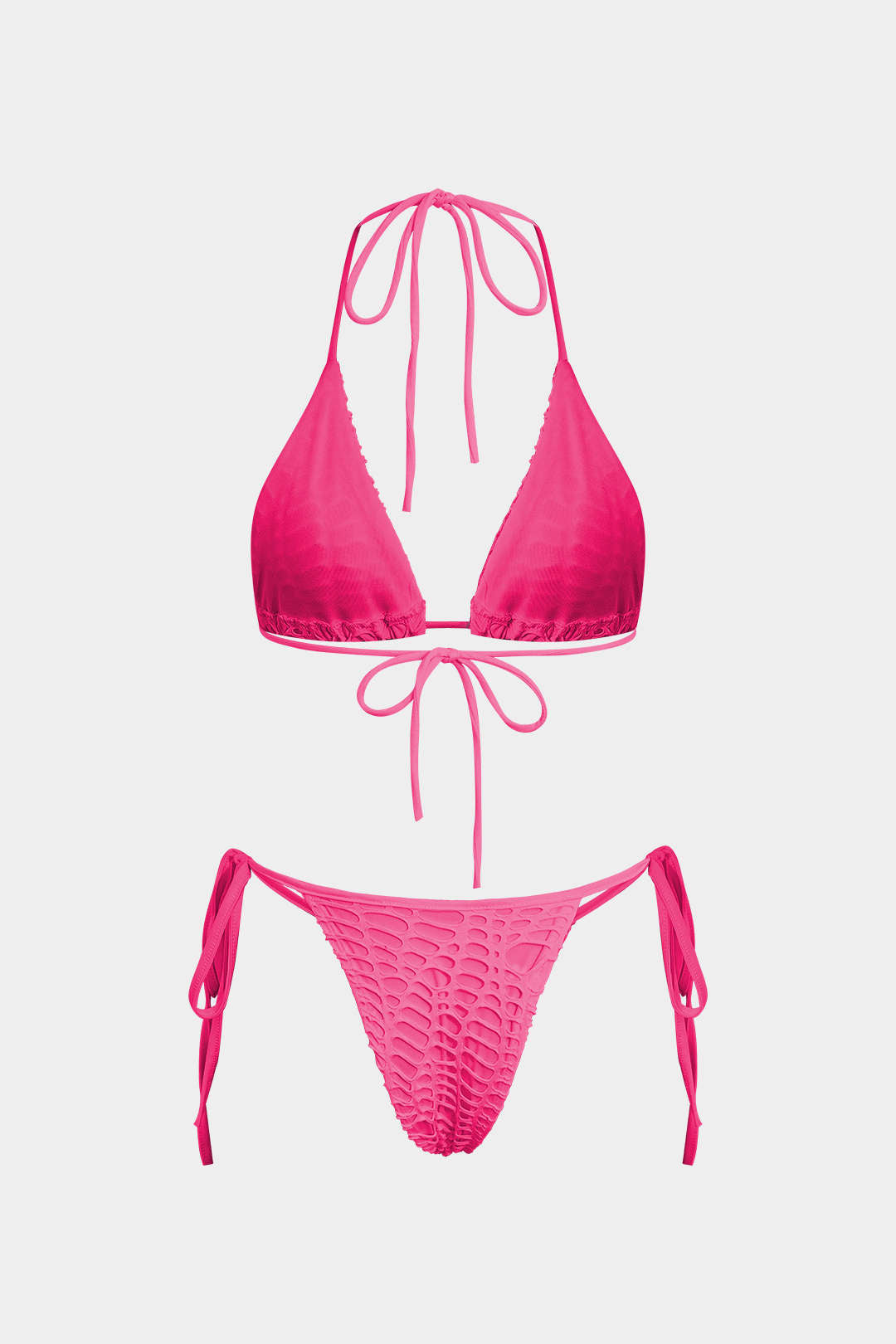 Halter Yaka Bikini ve Mayo Eteği Pareo Takımı