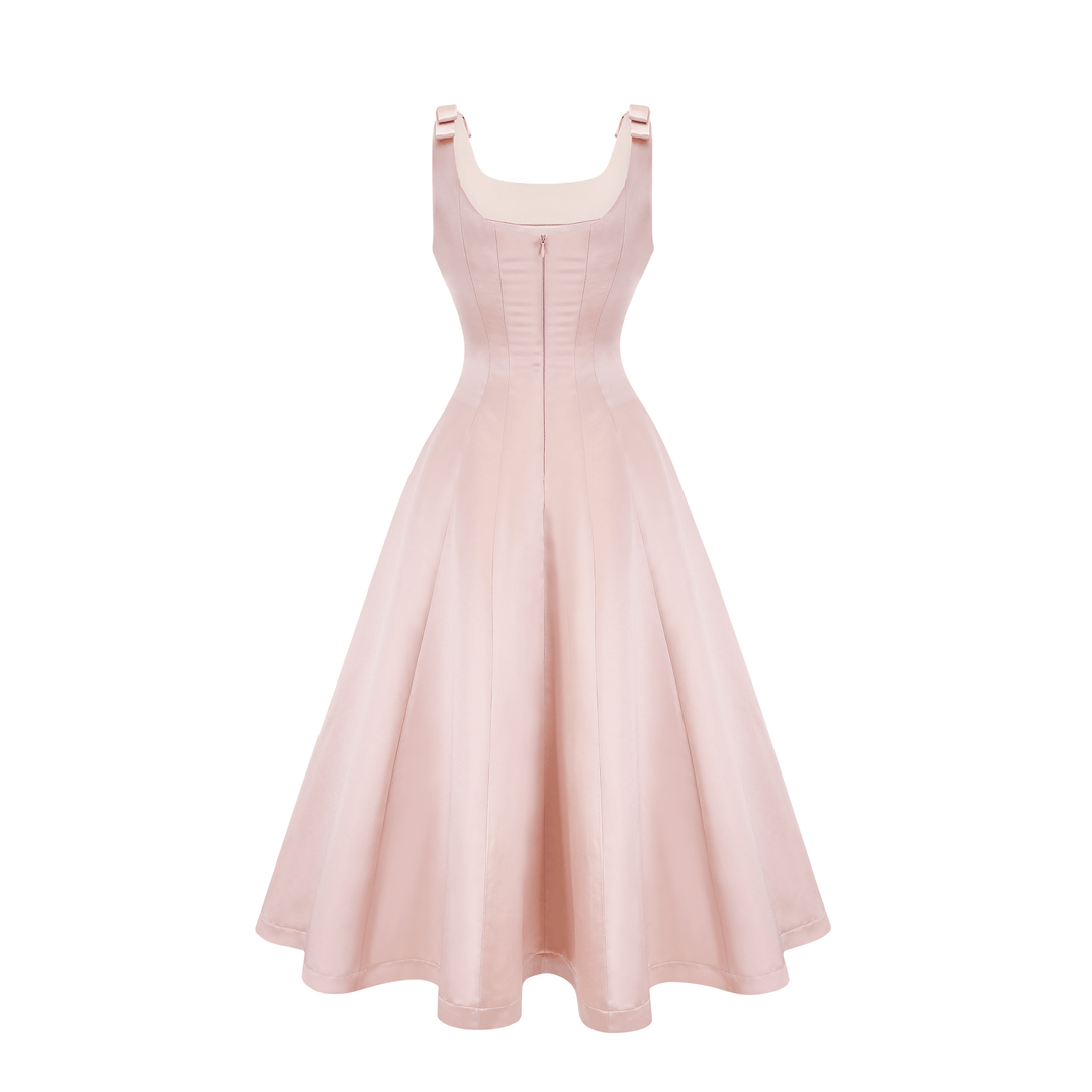 Coralie pile midi elbise