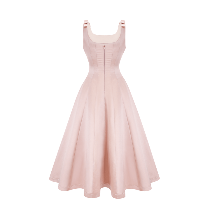 Coralie pile midi elbise