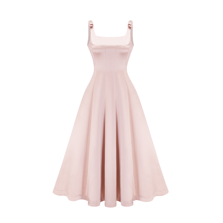 Coralie pile midi elbise