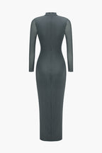 Düz Dantelli Balıkçı Yaka Midi Elbise