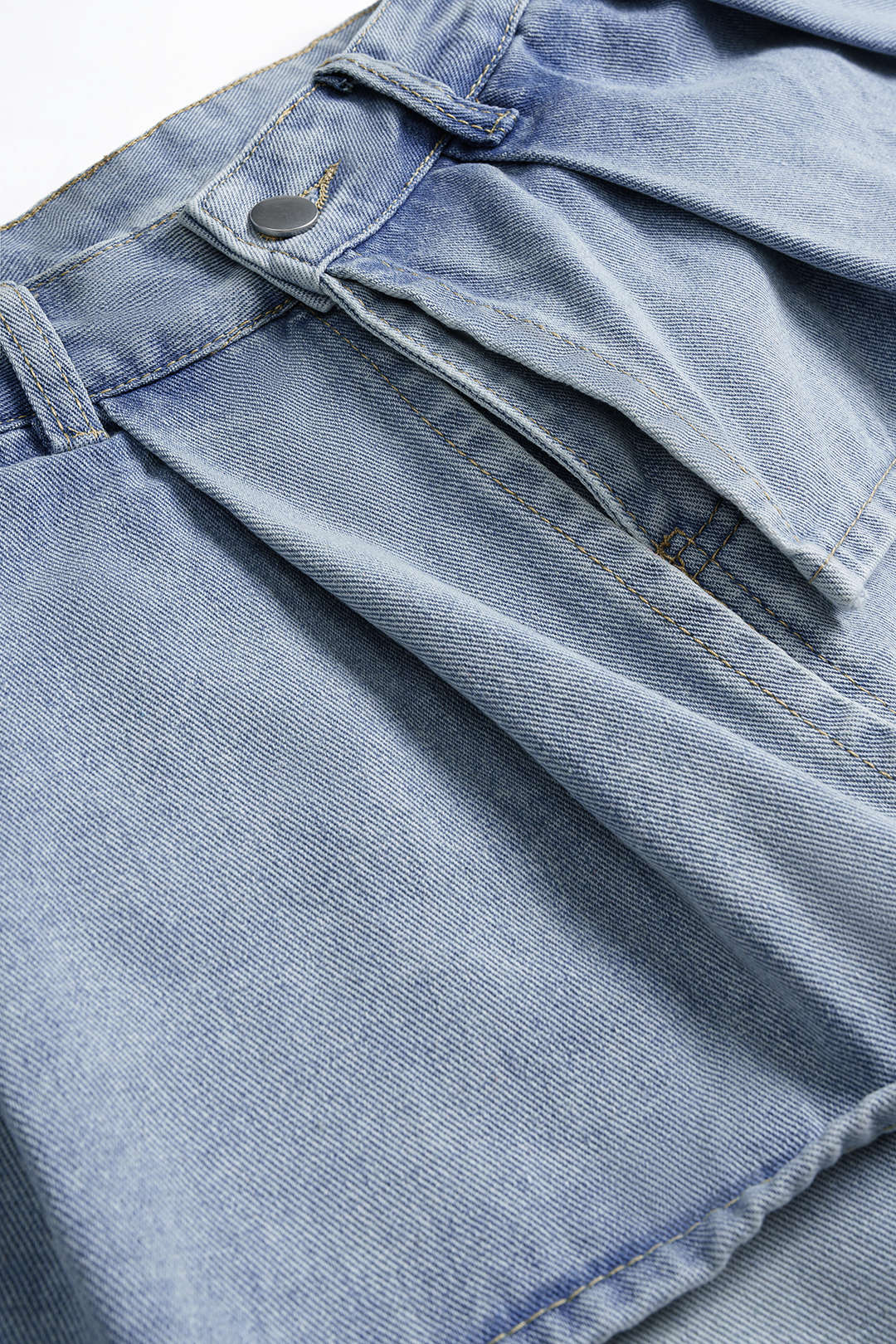 Püsküllü Denim Barrel Kot