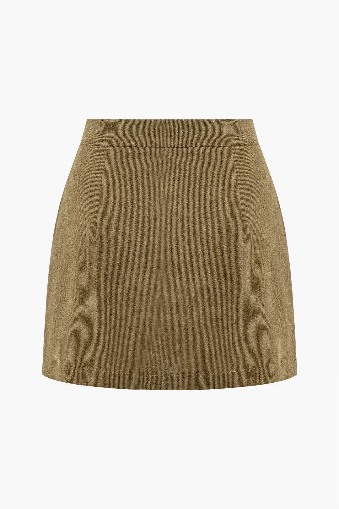 Fitilli Kadife Düğmeli Etek