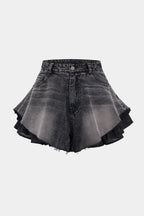 Denim Patchwork Şort