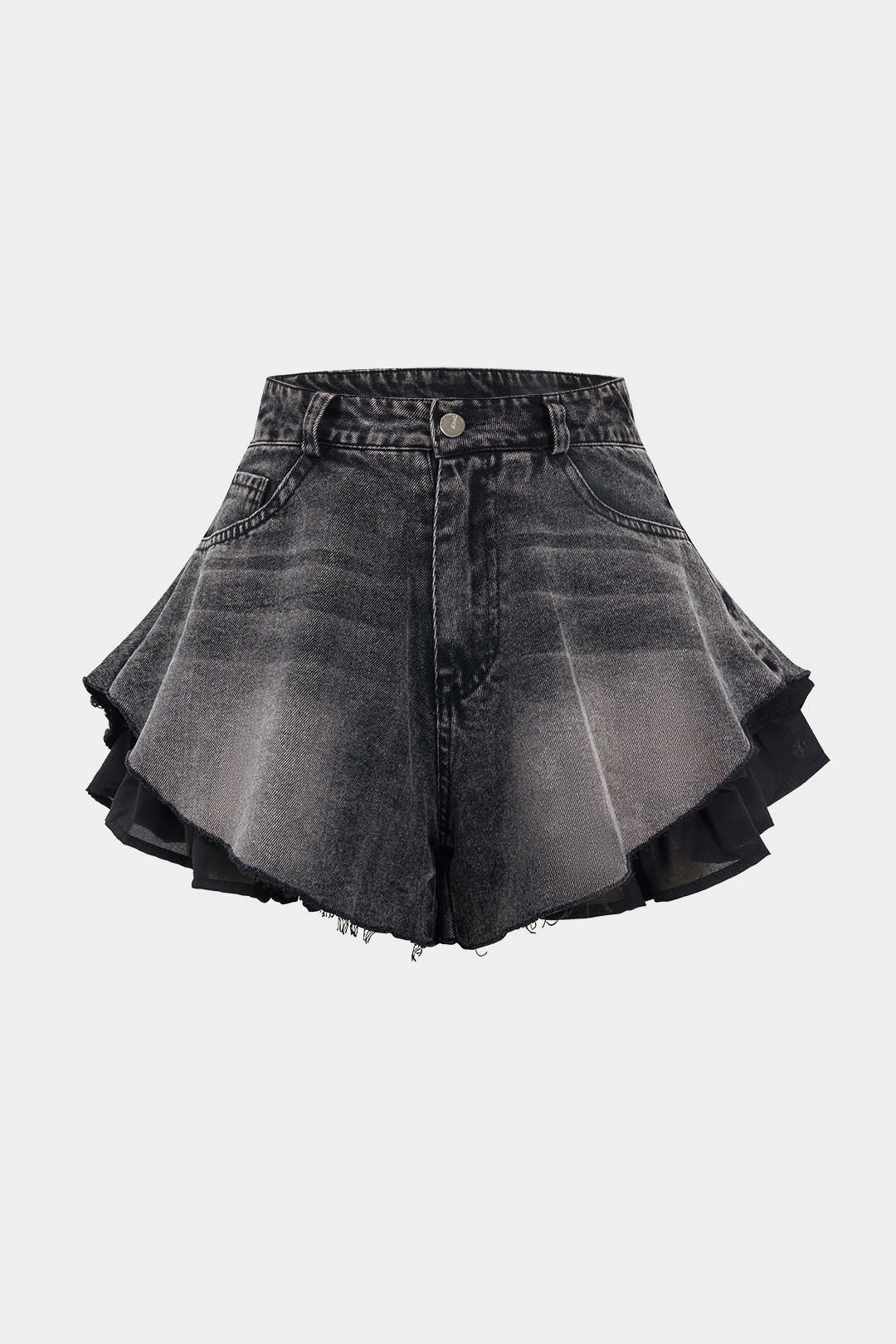 Denim Patchwork Şort