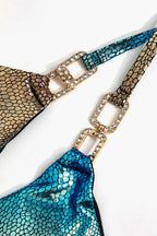 Ombre Taşlı Bağlamalı Sırtı Açık Bikini Takımı