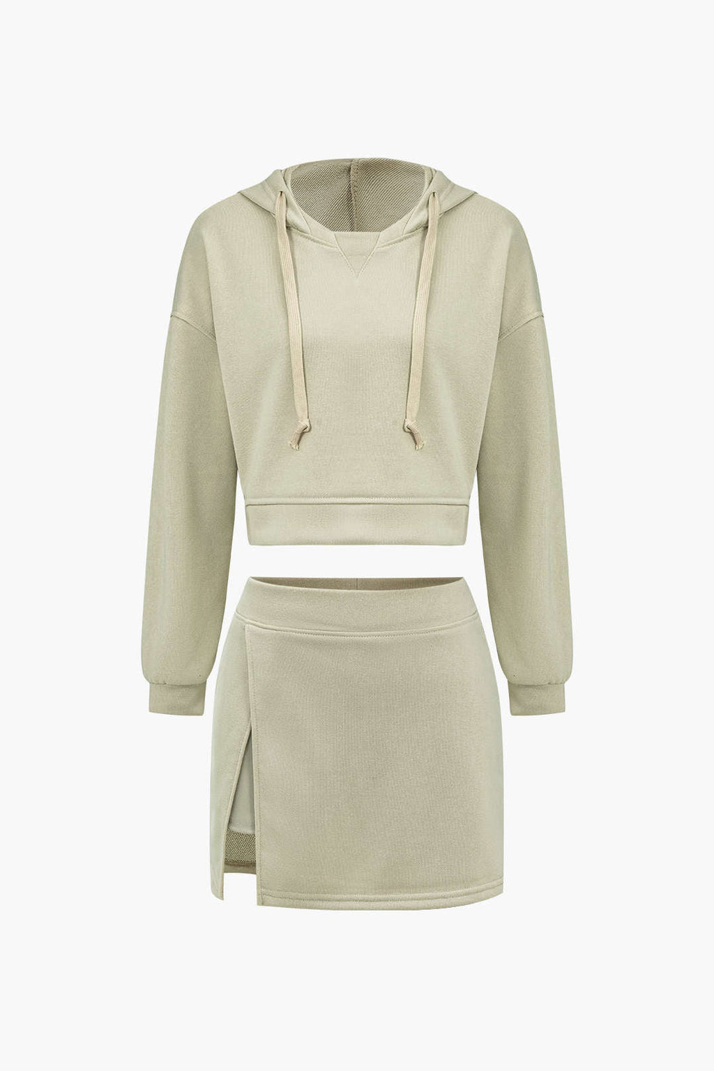 Portina Kapüşonlu top ve Mini Etek Takım