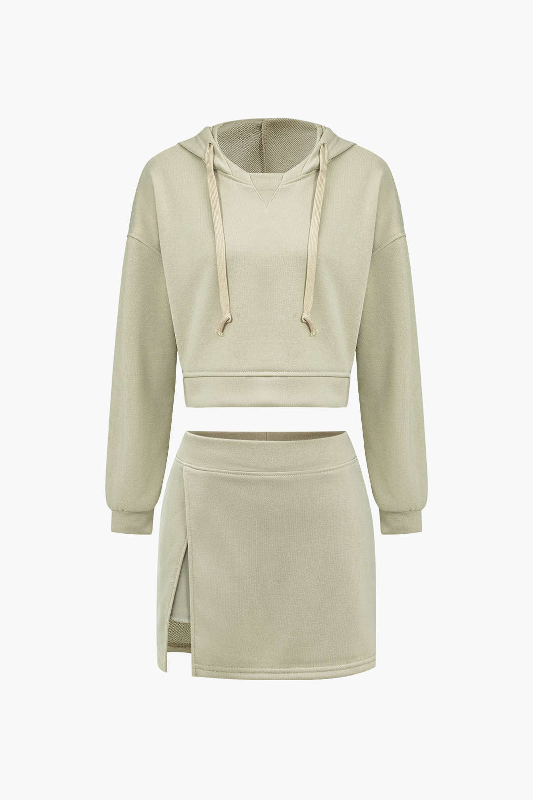 Portina Kapüşonlu top ve Mini Etek Takım