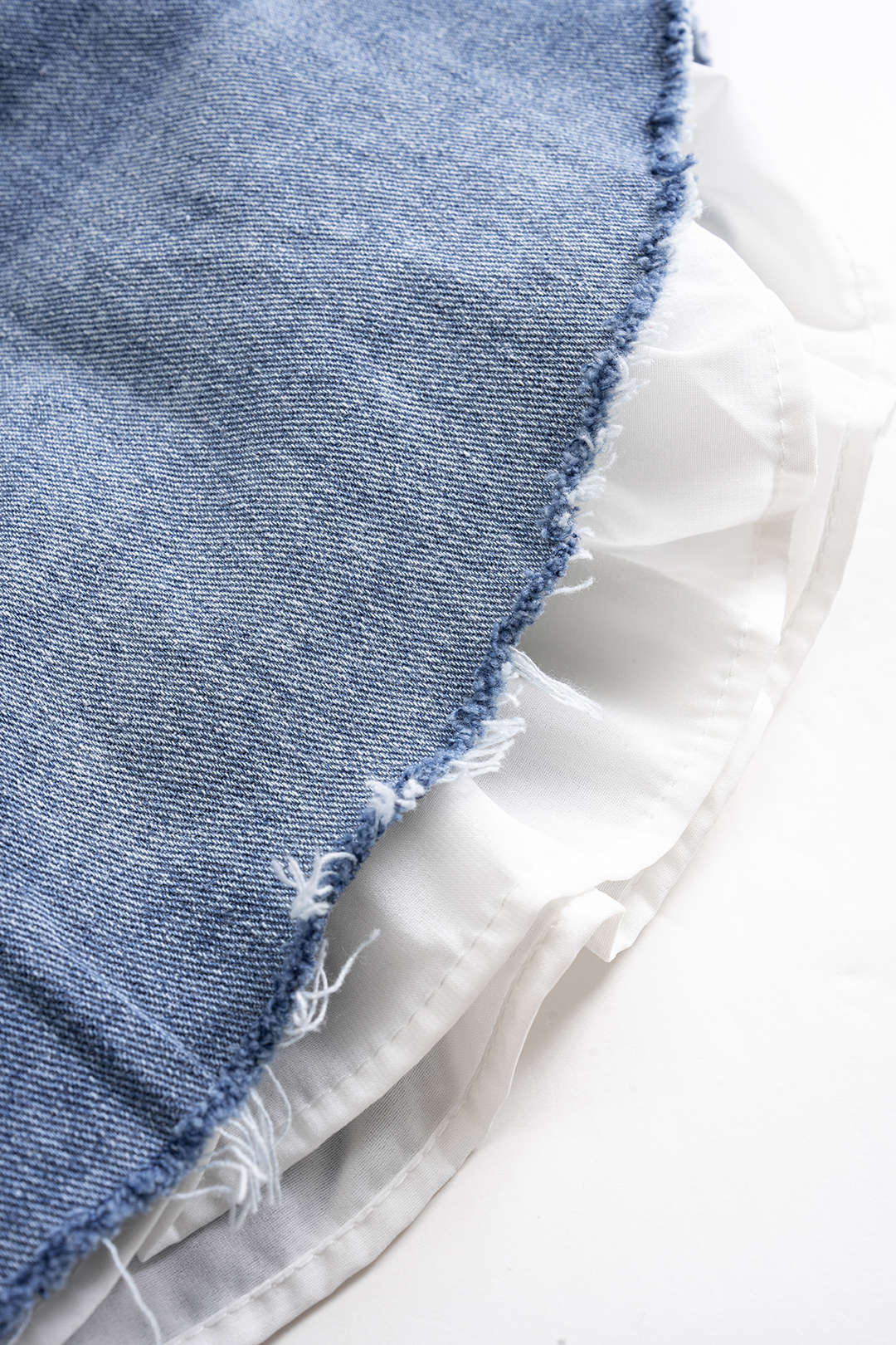 Denim Patchwork Şort