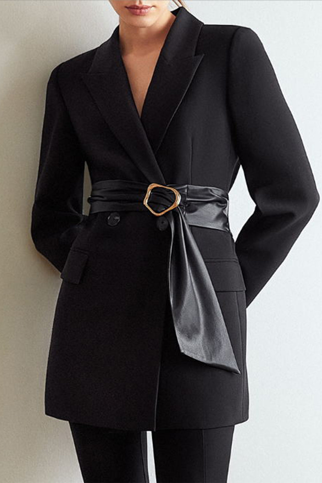 Suni Deri Blazer Ceket