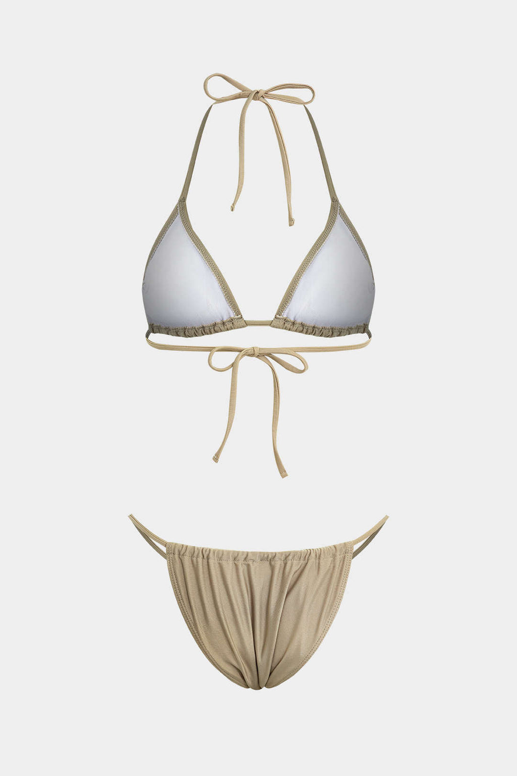Halter Yaka Bikini ve Mayo Eteği Pareo Takım
