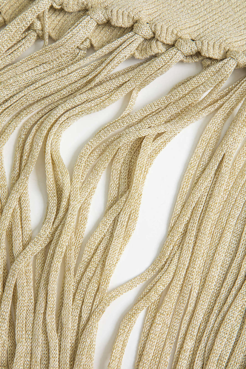 Katı Kazak Saçaklı Asimetrik midi Elbise