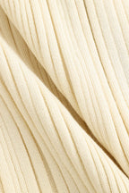 Kontrast Kenarlı Düğmeli Örme maksi Elbise