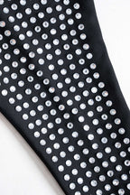 Strass Detaylı Bağlamalı Sırt Dekolteli Bikini Takımı