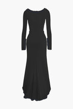 Fırfırlı Dantelli Kesilmiş maksi Elbise