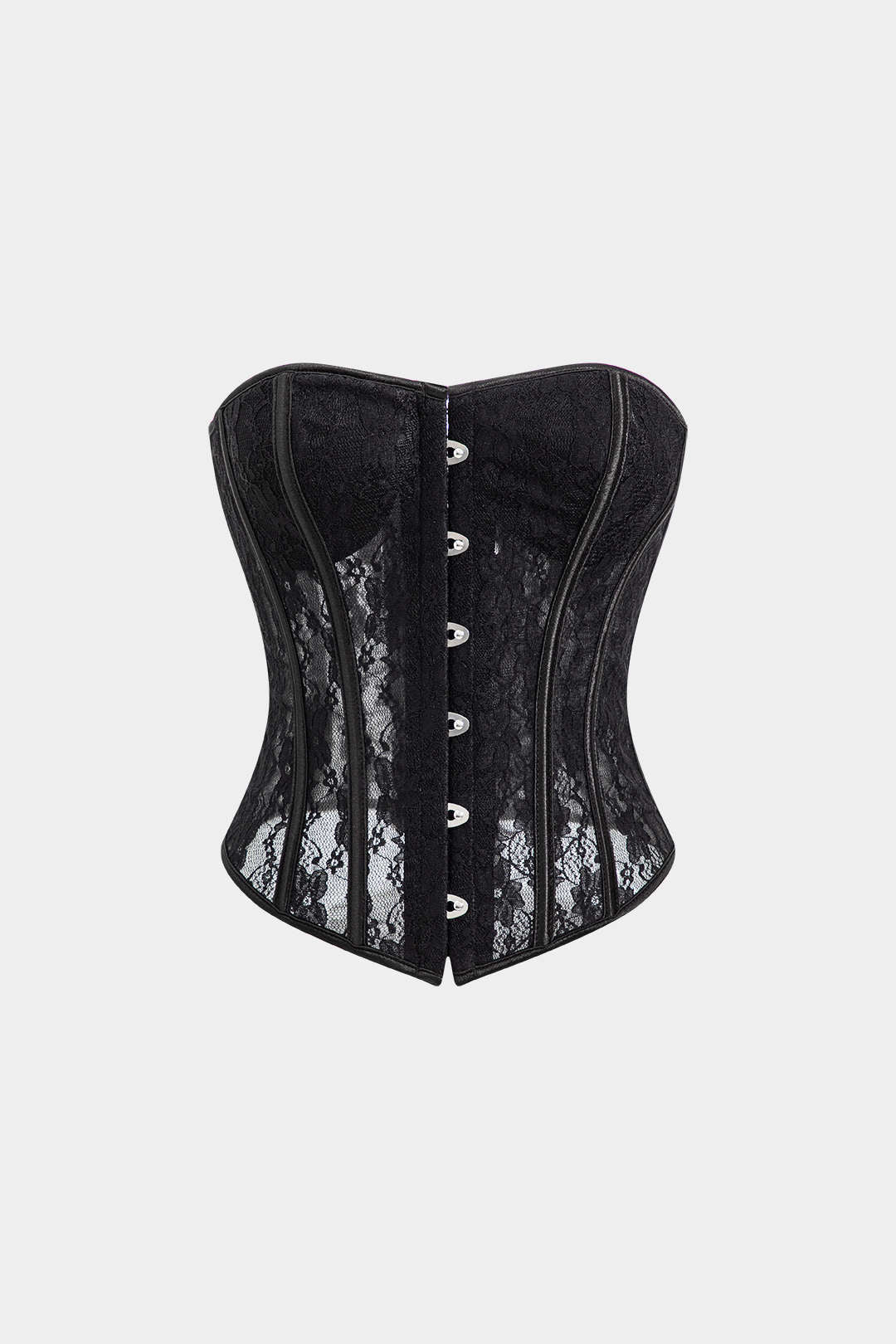 Lace Büstiyer Bağcıklı Tube Top ve Tanga Seti