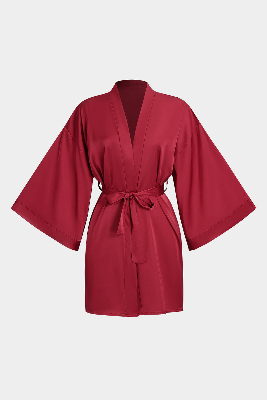 Saten Büzgülü Bağlamalı Gece Elbisesi