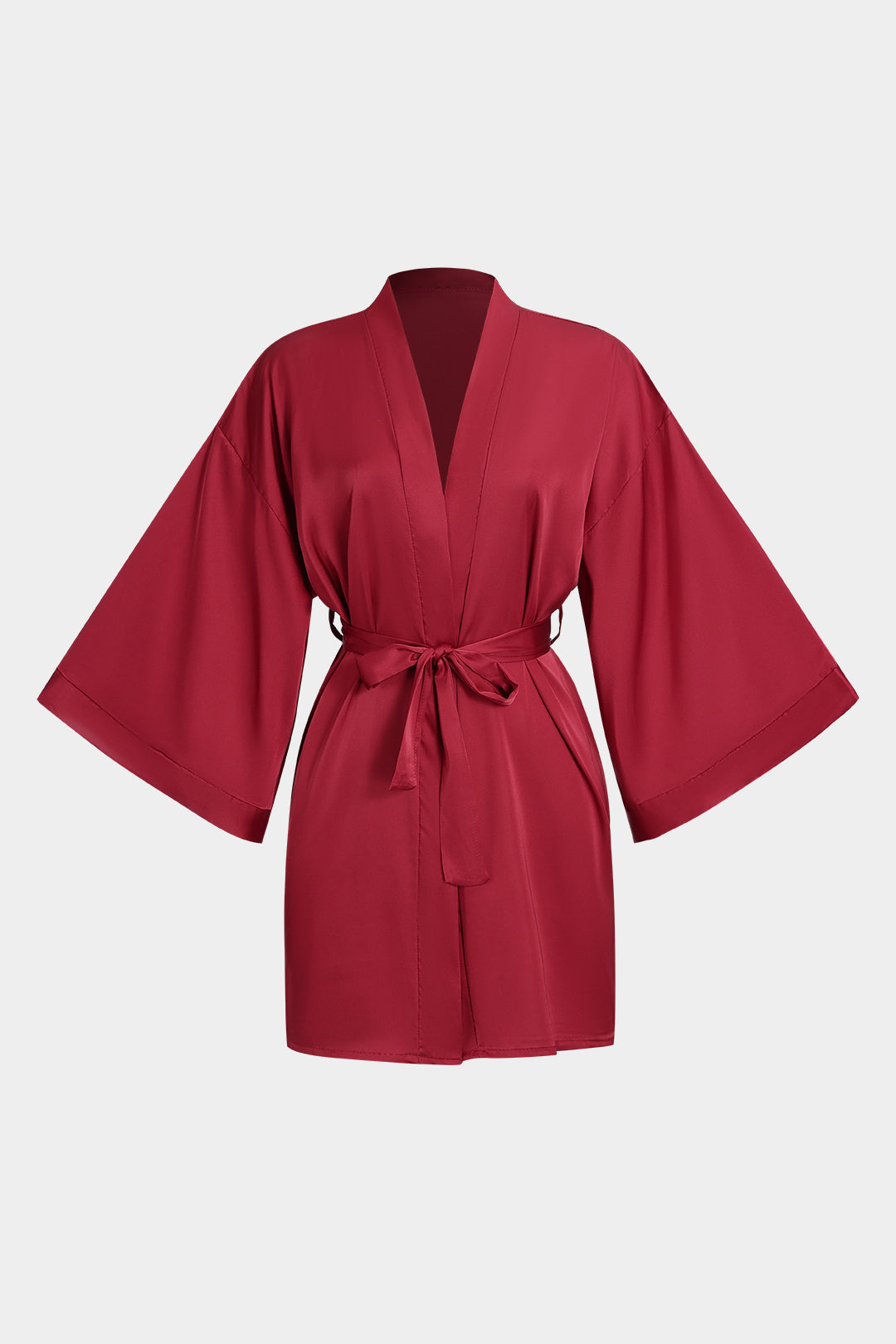 Saten Büzgülü Bağlamalı Gece Elbisesi