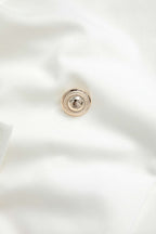 Katı Düğme Cepli Uzun Kollu Mini Elbise