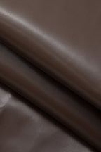 Deri Bel Yırtmaçlı Midi Elbise